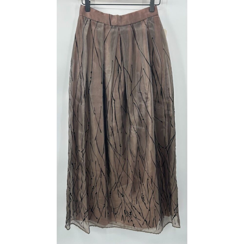 Vintage NWT Y2K Fairycore Tulle Barra Maxi Prom Skirt Size 4 Neutral Formal